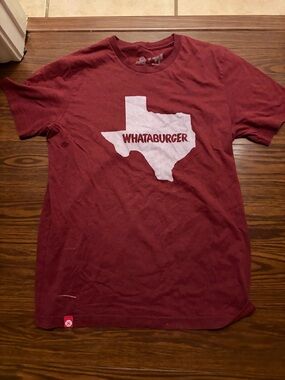 Men’s tumbleweed Texstyles Maroon white Texas Whataburger Logo T-Shirt